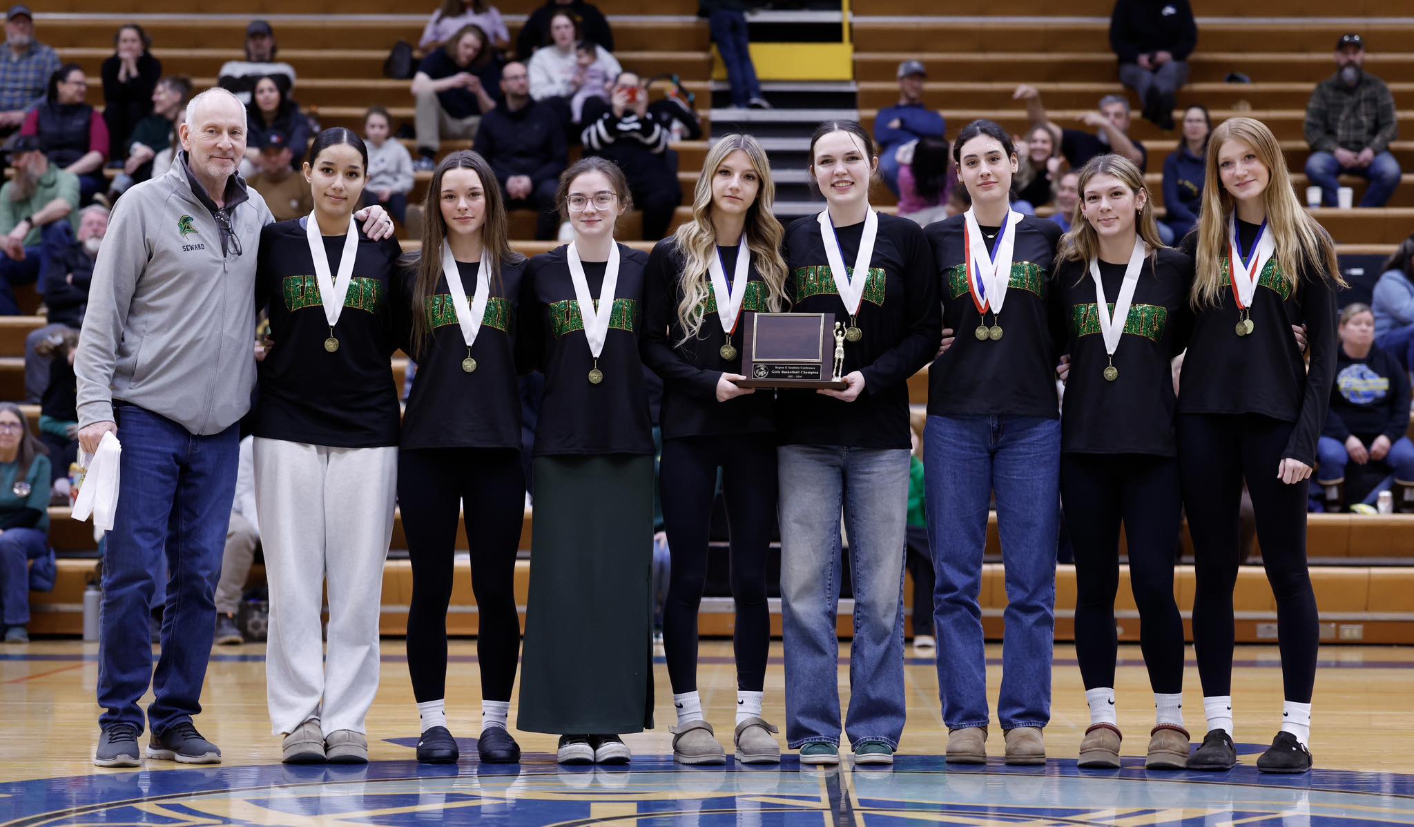 Seward Seahawk girls’ team: Small school, big streak, and state title hopes