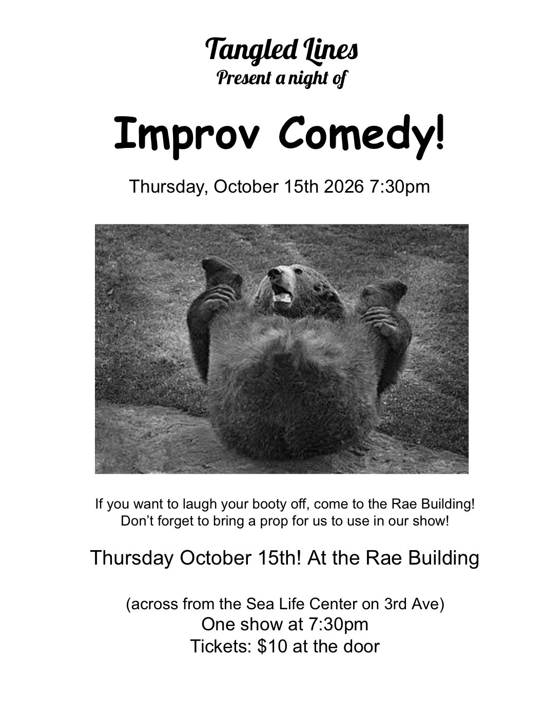 Tangled Lines takes the stage Thursday, offers Monday improv workshops